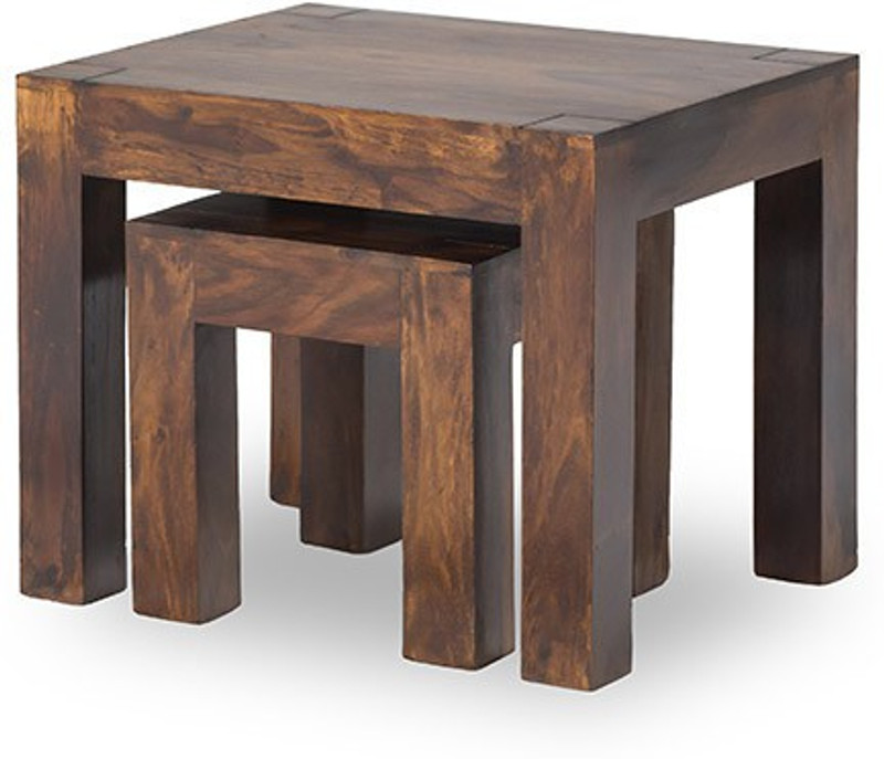 Jangir Solid Wood Nesting Table(Finish Color – Walnut Brown, Set of – 2)