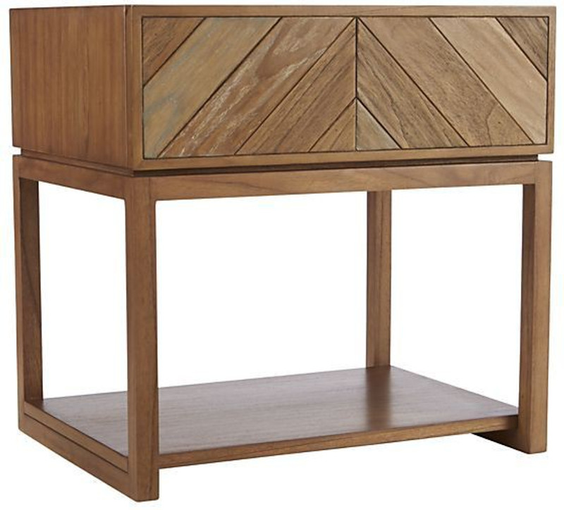 Asian Arts Solid Wood End Table(Finish Color – Brown)