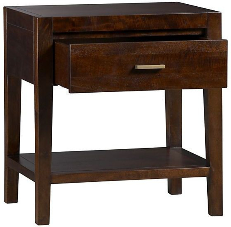 Asian Arts Solid Wood End Table(Finish Color – Brown)