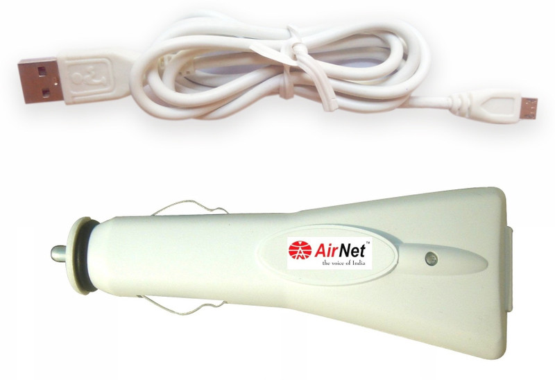 Airnet 1.0 amp Car Charger(White)