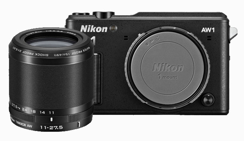 Nikon 1 AW1 with 1 Nikkor AW 11-27.5 mm f/3.5 – f/5.6 Mirrorless Camera(Black)