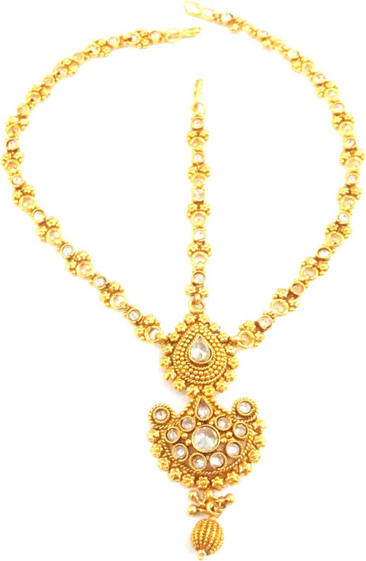 Swetha Kundan antique Copper Matha Patti