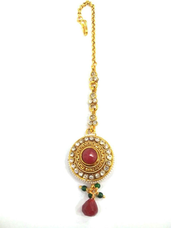 Swetha antique Copper Maang Tikka